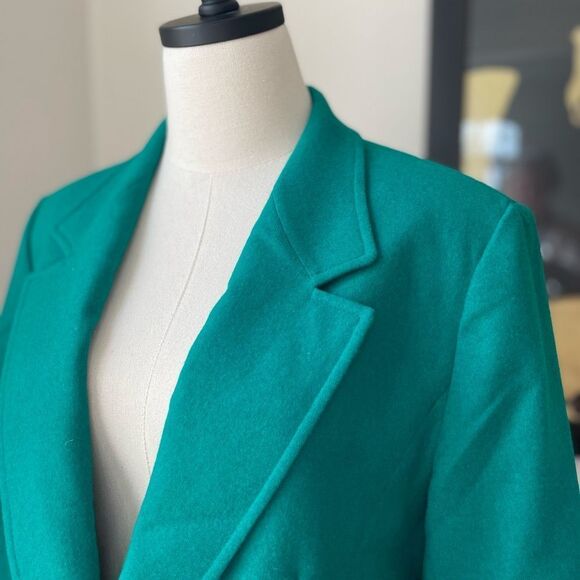 Vintage Pendleton Green Wool Blazer Single Button 16 Petite M L - Picture 7 of 9